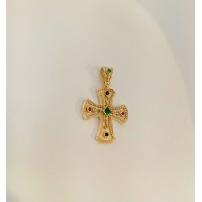 ΓΥΝΑΙΚΕΙΟΣ ΣΤΑΥΡΟΣ ΧΡΥΣΟ K14 με Ημιπολύτιμους λίθους CRG91